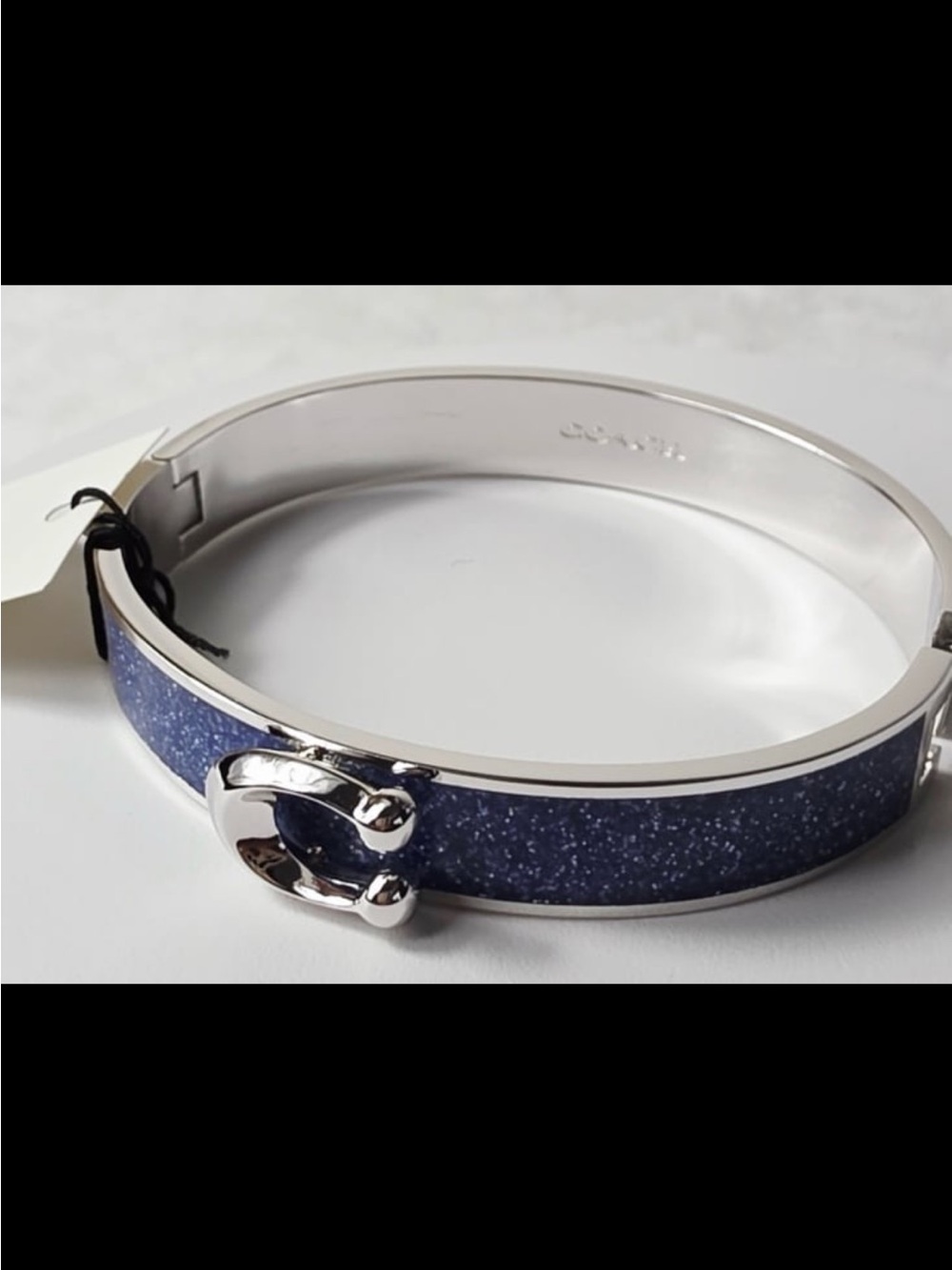 Coach C Logo Hinged Bangle Bracelet NWT - Picture 4 of 12